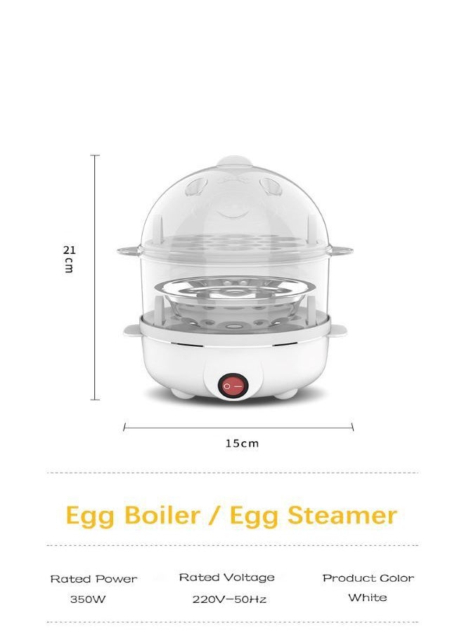 Generic - Egg Cooker 14 Egg Capacity Electric Egg Cooker Perfect Hard Boiled Egg Maker with Timer for Hard Boiled Eggs, Steaming Shelf for Bread and Vegetables - Image 1