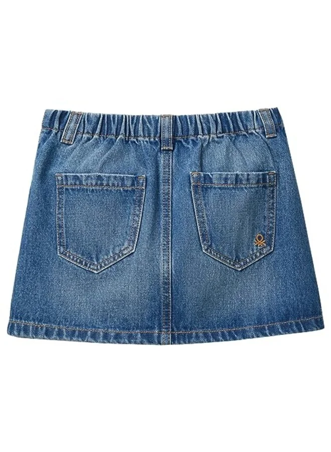 يونايتد كولورز أوف بينتيون Girls Denim Mini Skirt