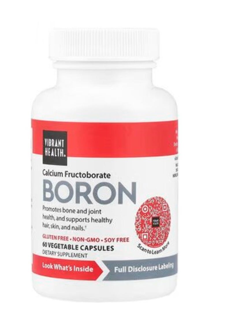 Vibrant Health - Boron 60 Vegetable Capsules - Image 1