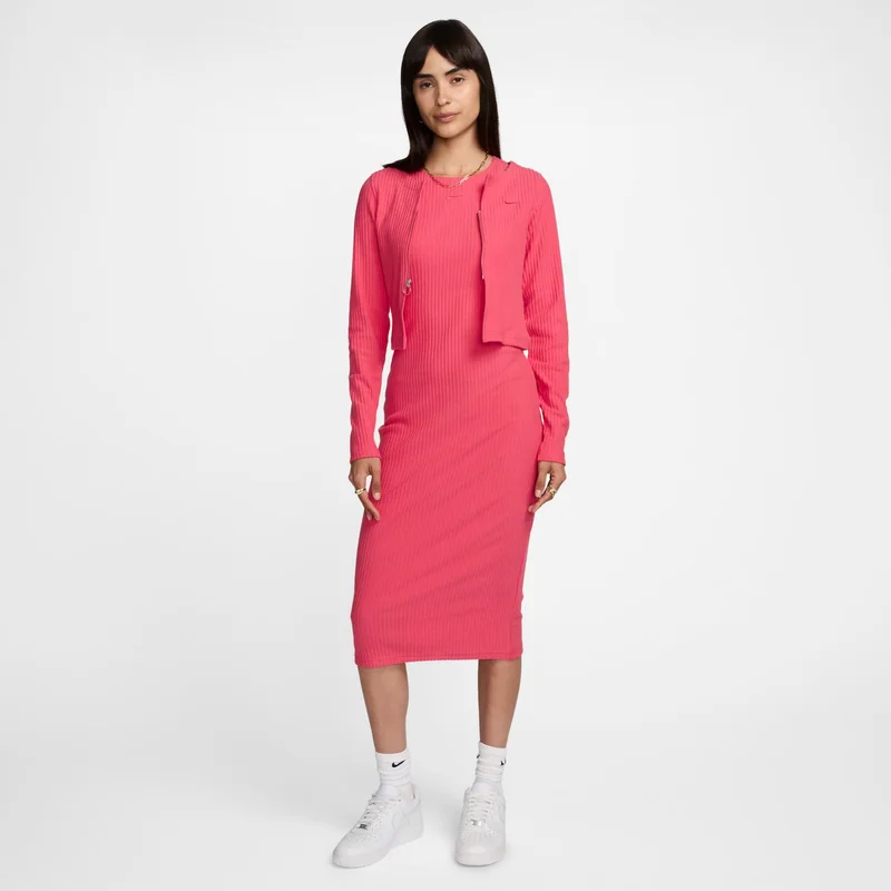 Nike Pink Women's Sportswear Chill Full-Zip Cardigan for Women | Best Price UAE
