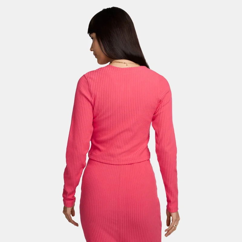 Nike Pink Women's Sportswear Chill Full-Zip Cardigan for Women | Best Price UAE