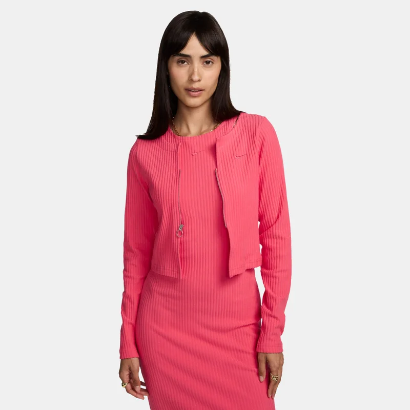 Nike Pink Women's Sportswear Chill Full-Zip Cardigan for Women | Best Price UAE