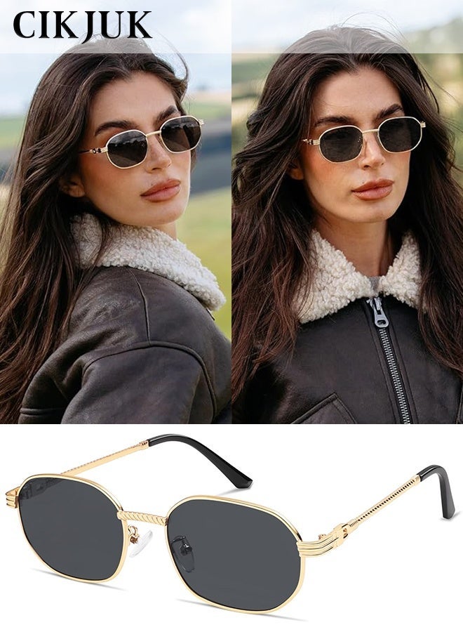 سِيكجُوك نظارات شمسية مربعة للرجال والنساء بإطار معدني كلاسيكية وعصرية - نظارة ونظاره شمسيه رجالية ونسائية ذات طابع تراثي أنيقة. نضارات شمسيه نسائيه ونساءيه ورجاليه ورجالي ونضرات رجال النظارات الشمسية توفر حماية من الأشعة فوق البنفسجية 400 أسود - Image 1