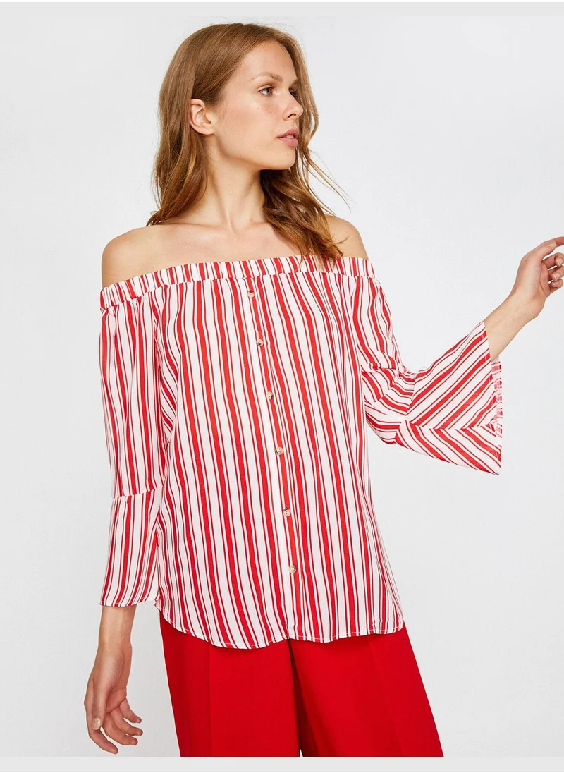 كوتون Bardot Blouse