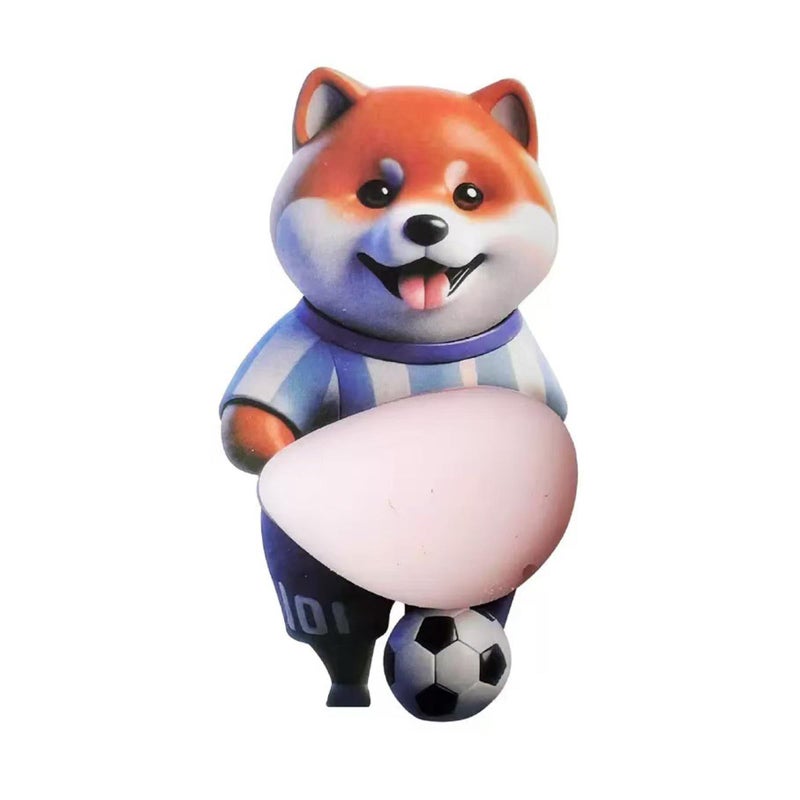 Decorative Cartoon Shiba Inu Silicone Sticker Protector Squeeze Toy Soft Background Color D - Image 2
