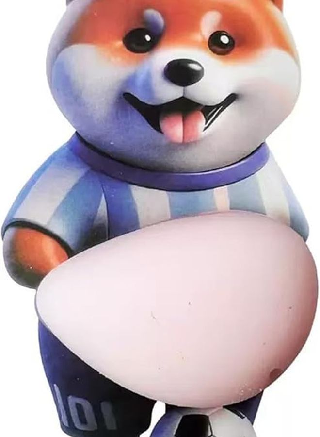 Decorative Cartoon Shiba Inu Silicone Sticker Protector Squeeze Toy Soft Background Color D - Image 1