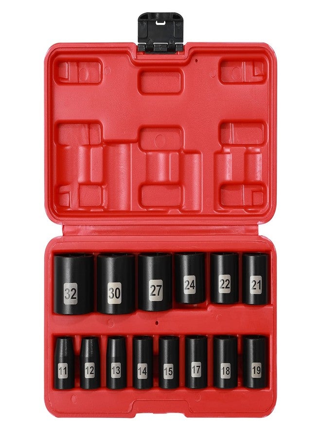 Mayouko 1/2" Drive Shallow Metric Socket Set, CR-V, 6 Point, 14 Pieces, 11mm to 32mm - Image 1