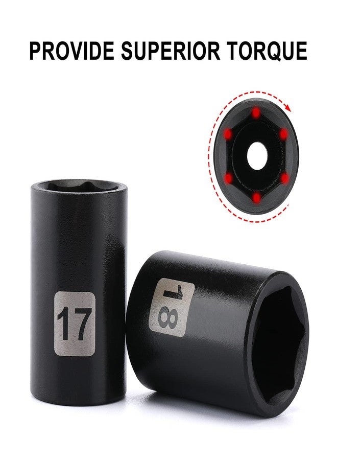 Mayouko 1/2" Drive Shallow Metric Socket Set, CR-V, 6 Point, 14 Pieces, 11mm to 32mm - Image 4