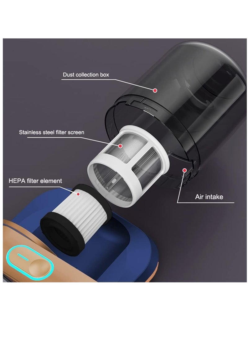 Excefore Vacuum Cleaners for Household Purposes, Handheld Mattress Vacuum Cleaner, Cordless Handheld Bed Vacuum Cleaner with Hepa, Effectively Clean Up Bed Sheet Pillow Couch - Image 5