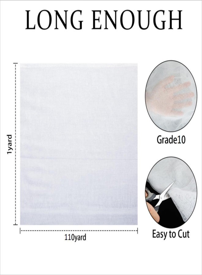 Bememo Bleached Cheesecloth for Straining Extra Large 100% Natural Cotton Cheese Cloth for Wedding Decoration Polishing Straining White (Grade 10) - Image 2