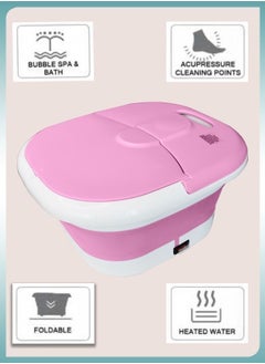DBLEW Foldable Electric Foot Spa Machine With Heating Bubbles Shiatsu Massager Rollers Mini Feet Bath Tub Basin Pedicure Bucket For Relieving Fatigue And Body Stress  - Image 5