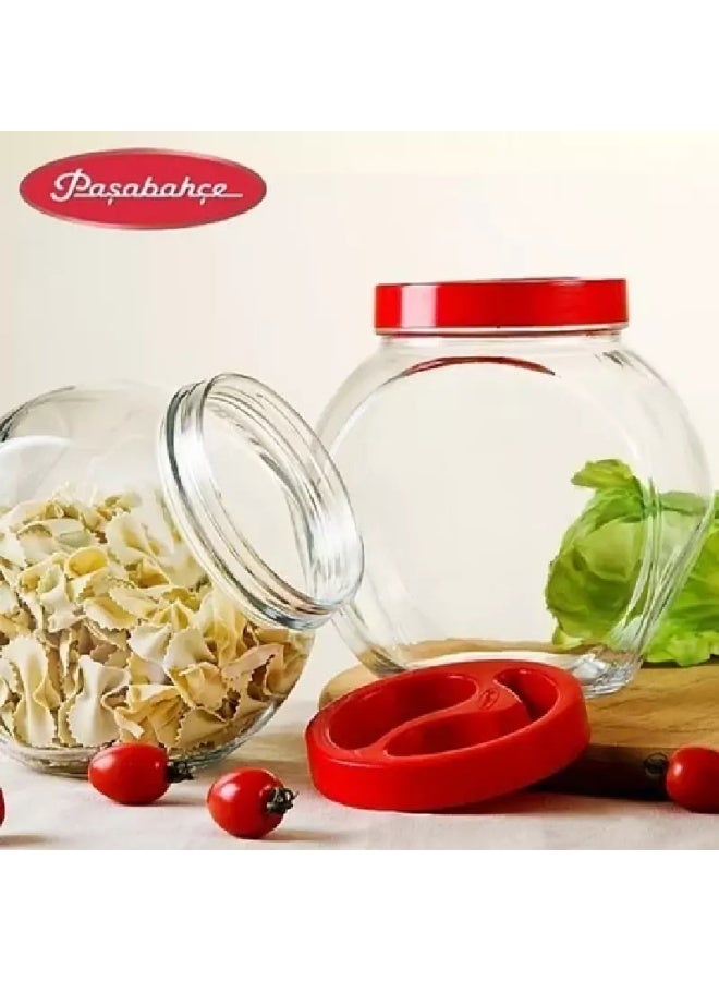 Paşabahçe Pasabahce Bella Jar 1500cc – Large Glass Storage Jar - Image 1