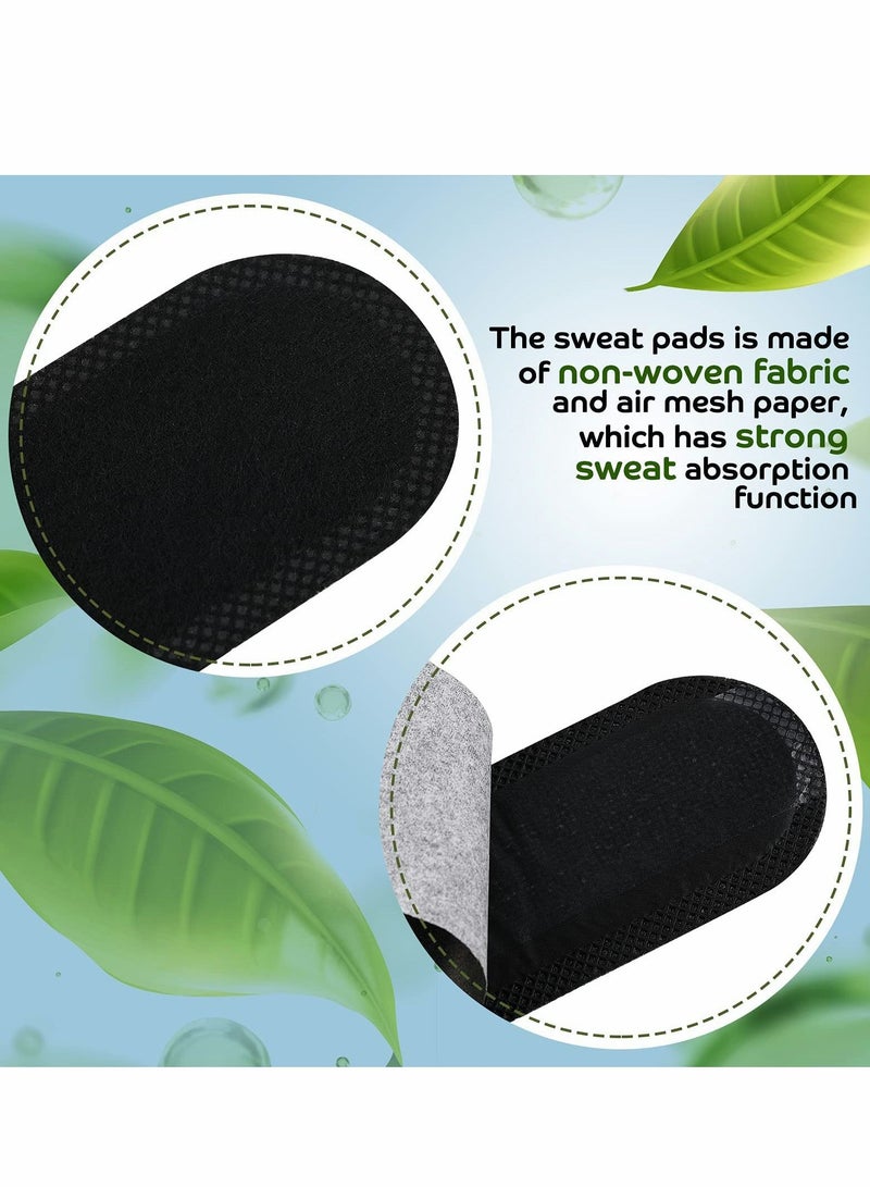 Excefore Hat Sweat Protector Sweat Pads Hat Cleaner Disposable Collar Protector Sweat Pads Neck Liner Pads Hat Sweat Pad Prevent Sweat Stains Stay Dry (20 Pcs Black) - Image 5