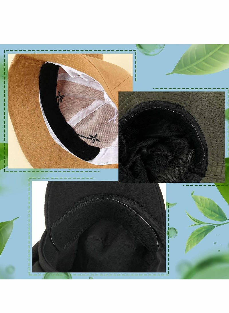 Excefore Hat Sweat Protector Sweat Pads Hat Cleaner Disposable Collar Protector Sweat Pads Neck Liner Pads Hat Sweat Pad Prevent Sweat Stains Stay Dry (20 Pcs Black) - Image 2