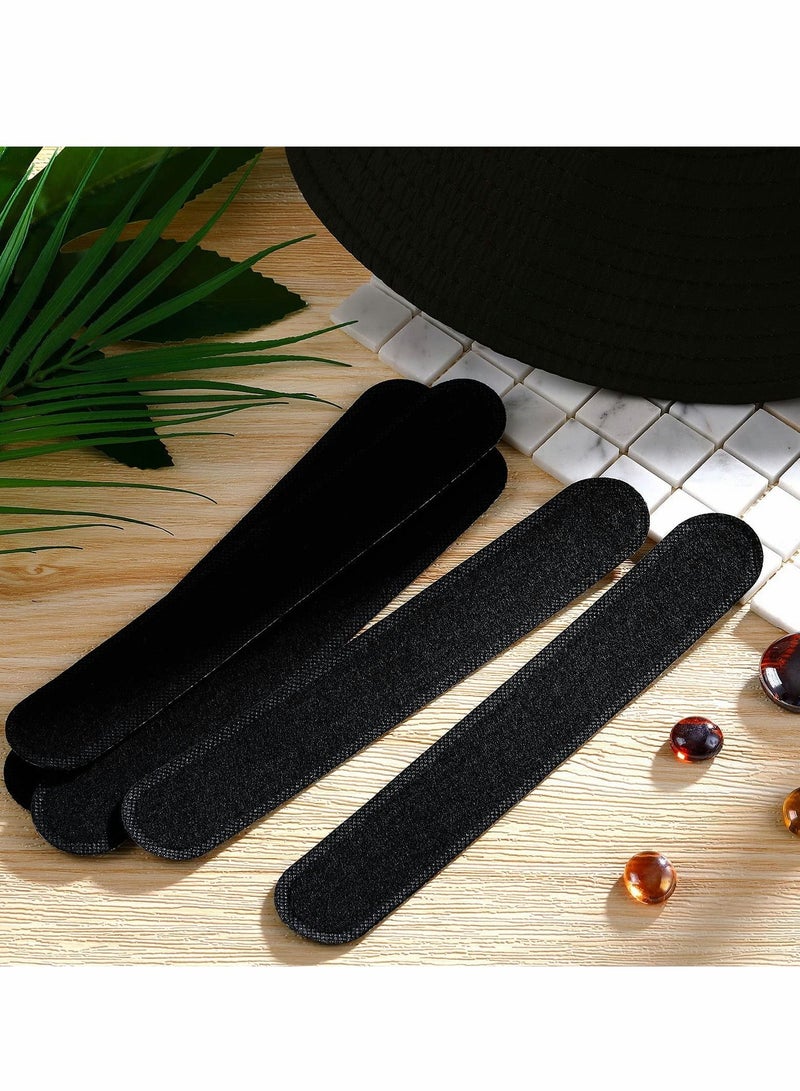 Excefore Hat Sweat Protector Sweat Pads Hat Cleaner Disposable Collar Protector Sweat Pads Neck Liner Pads Hat Sweat Pad Prevent Sweat Stains Stay Dry (20 Pcs Black) - Image 3