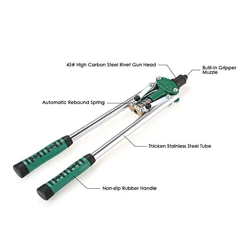 Inditrust 17 Inch Hand Rivet Gun Riveting Gun Manual Pull Rivet Pliers with 30 rivets - Image 5