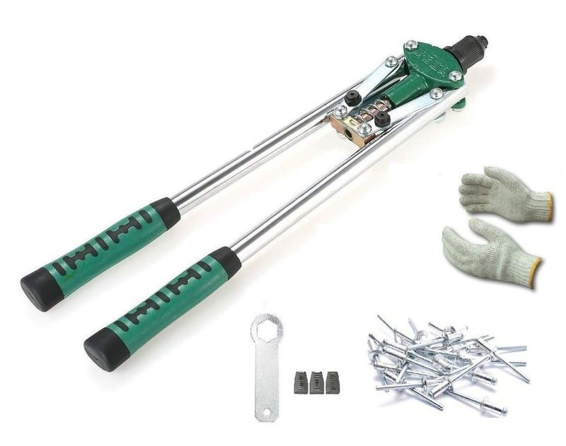 Inditrust 17 Inch Hand Rivet Gun Riveting Gun Manual Pull Rivet Pliers with 30 rivets - Image 1