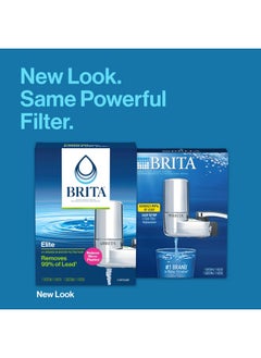 BRITA Brita Faucet Mount System, Water Faucet Filtration System with Filter Change Reminder, Reduces Lead, Made Without BPA, Fits Standard Faucets Only, Elite, Chrome, Includes 1 Replacement Filter  - Image 3