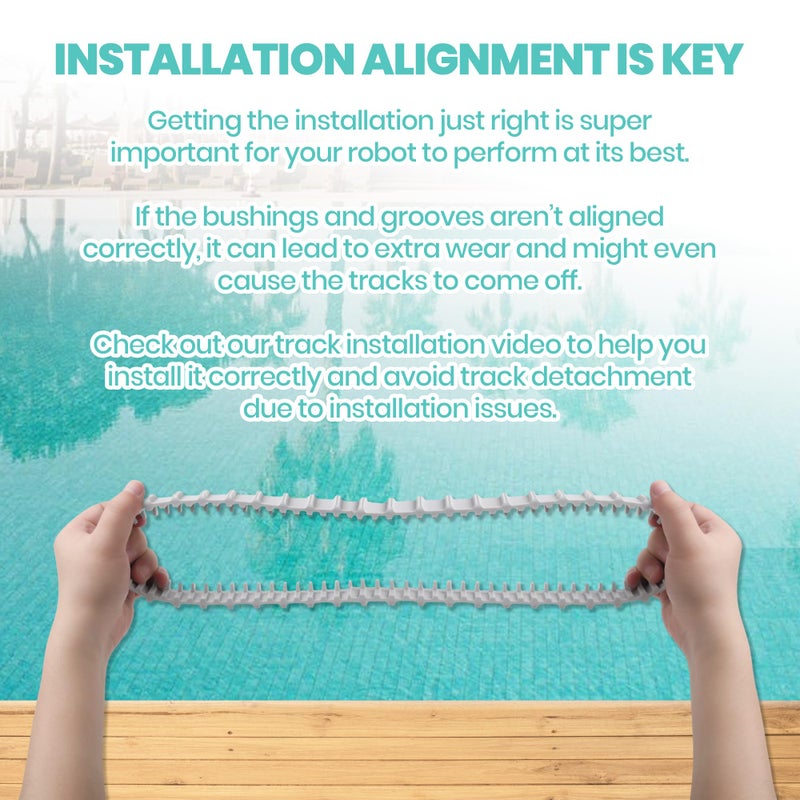 Calvana (2 Pack) Replacement Gray Tracks for Maytronics Dolphin Robotic Pool Cleaners with Part Number 9983152-R2 Dolphin Parts - Image 5