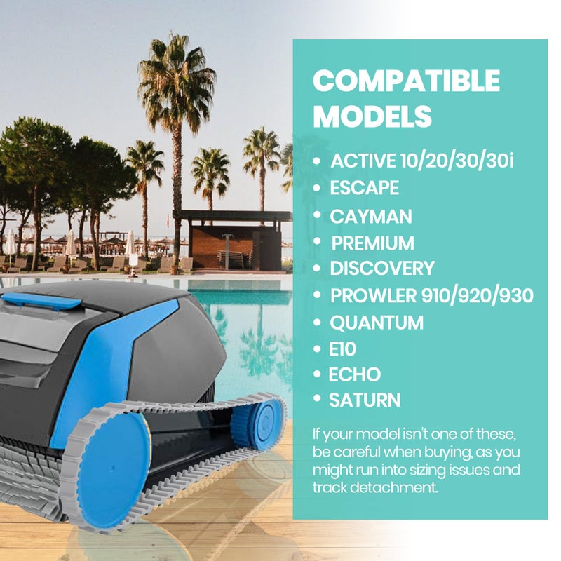Calvana (2 Pack) Replacement Gray Tracks for Maytronics Dolphin Robotic Pool Cleaners with Part Number 9983152-R2 Dolphin Parts - Image 3