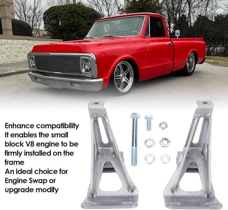 Aramox Engine Swap Mount, Replacement for Chevy C10 Truck 1963 1972 with High Strength Iron Material for V8 Engines 283 305 327 350 400 - Image 3