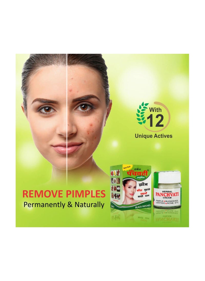 Panchvati Panchvati Herbals Face Cream, Anti Blemish, Anti Acne, Pimple Removal Cream For Acne Scars, Pigmentation, Glowing Skin For Men & Women - 10G  - Image 4