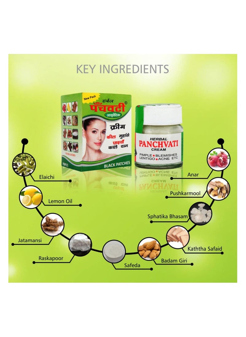 Panchvati Panchvati Herbals Face Cream, Anti Blemish, Anti Acne, Pimple Removal Cream For Acne Scars, Pigmentation, Glowing Skin For Men & Women - 10G  - Image 5