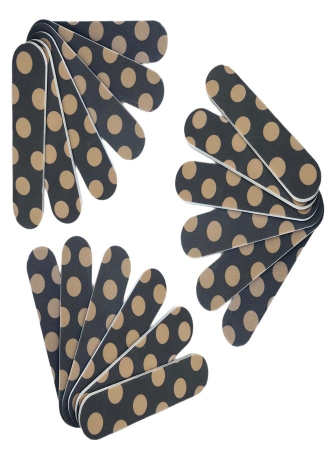 ALAZCO Set of 18 Polka Dot Dual-Sided Nail File Emery Board 180 Grit Cushioned Easy Grip Comfortable Filing Smoothing Finishing Nails 3.5” Travel Size TSA Approved - Image 1