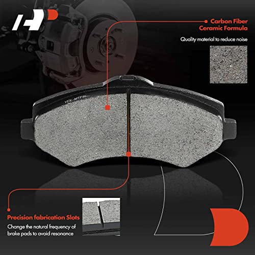 A-Premium مجموعة وسادات فرامل سيراميك أمامية A-Premium متوافقة مع موديلات مختارة من دودج، جيب، فولكس فاجن، رام وكرايسلر - جورنّي، غراند كارافان، نيترو، ليبرتي، رانجلر JK، روتان، C/V، تاون آند كانتري - Image 3