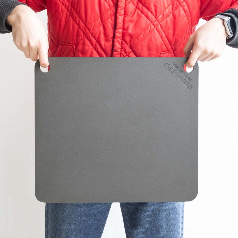 Nerd Chef NerdChef Steel Stone - High Performance Pizza Baking | Made in USA (14.5" x 16" x 1/4") - (.25" Thick - Standard) - Image 2