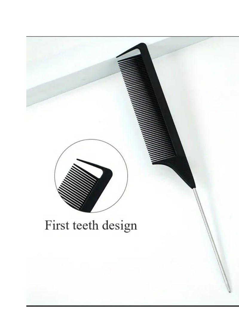 BOLREUS 3 Pcs Slick Back Hair Brush Set Bristle Hair Brush Edge Control Brush Teasing Comb for Women Baby Kids' Black Hair (Black) - Image 5