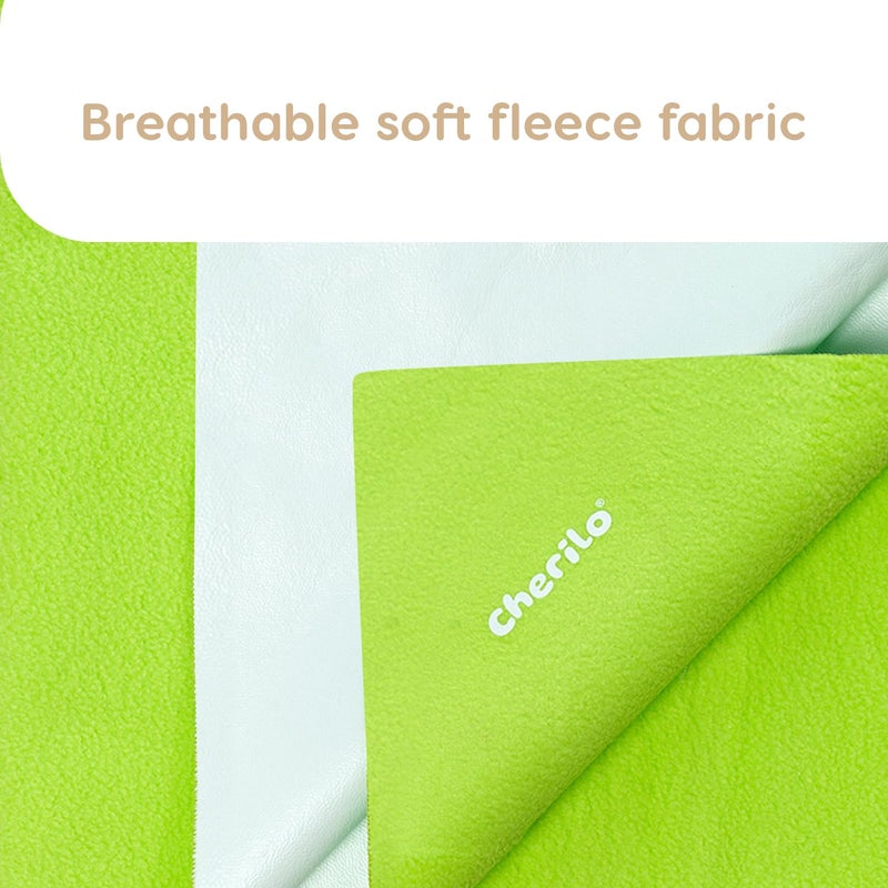 Cherilo Cherilo Waterproof Baby Bed Protector Sheet Combo, Small (Maroon + Pista Green) - Image 2