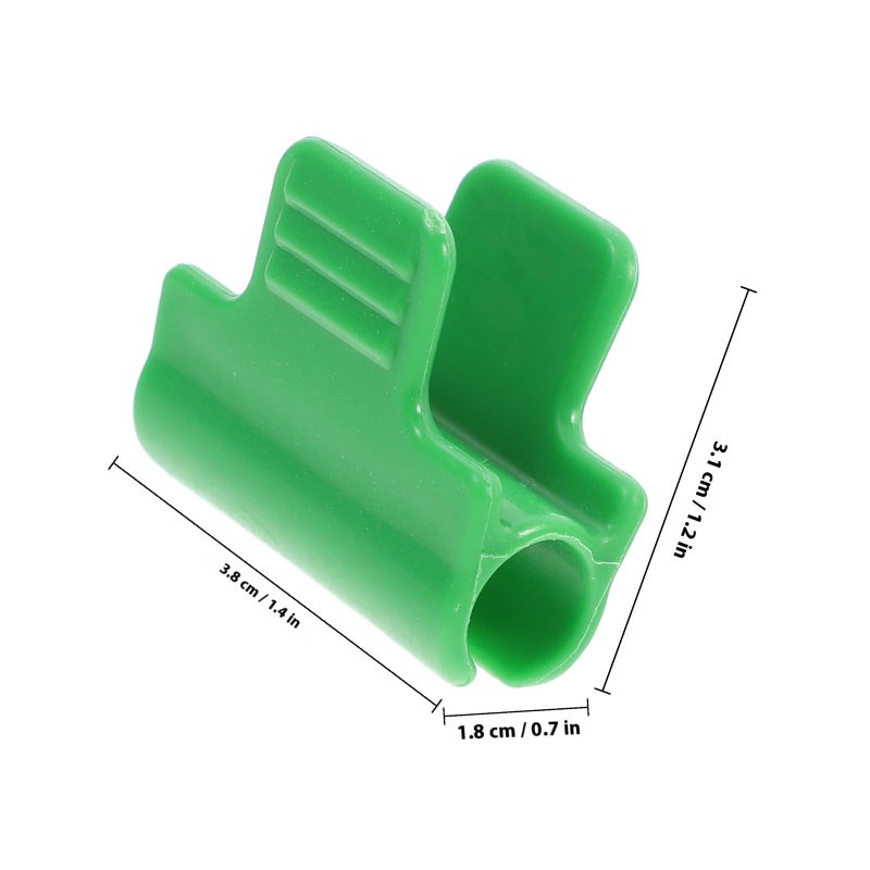 Green Plastic Greenhouse Film Clips 30pcs 11mm For Garden Hoops And Tarp Fixing - Image 3