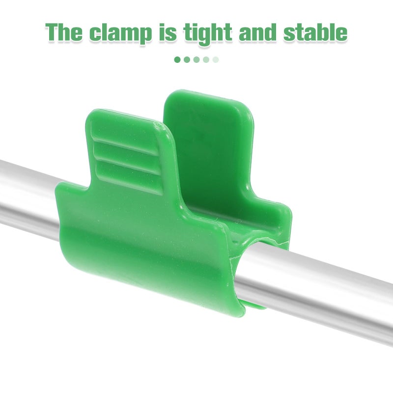 Green Plastic Greenhouse Film Clips 30pcs 11mm For Garden Hoops And Tarp Fixing - Image 4