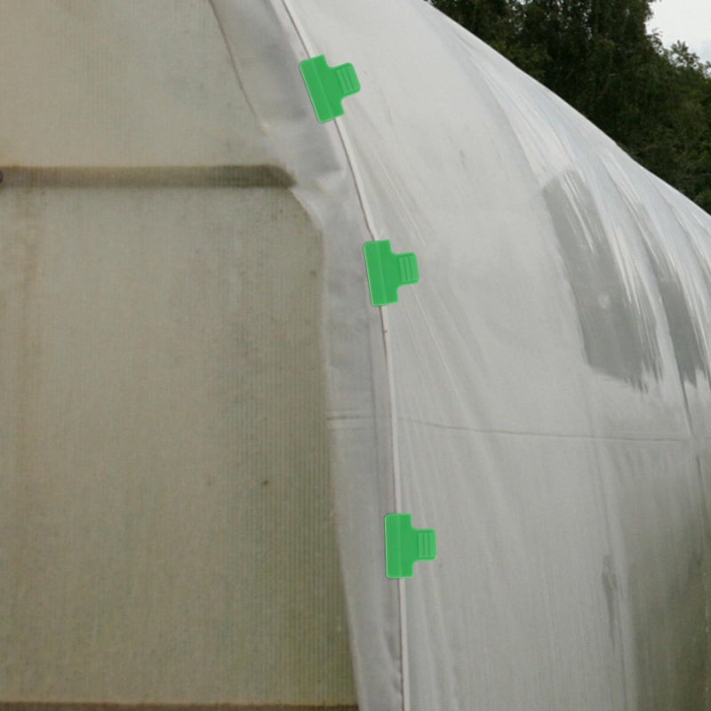 Green Plastic Greenhouse Film Clips 30pcs 11mm For Garden Hoops And Tarp Fixing - Image 5