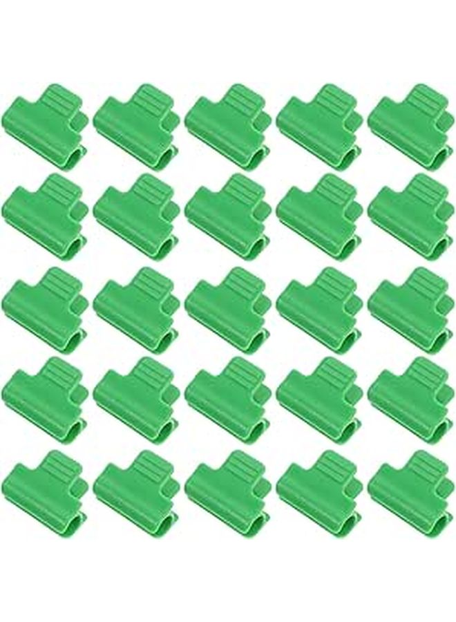 Green Plastic Greenhouse Film Clips 30pcs 11mm For Garden Hoops And Tarp Fixing - Image 1