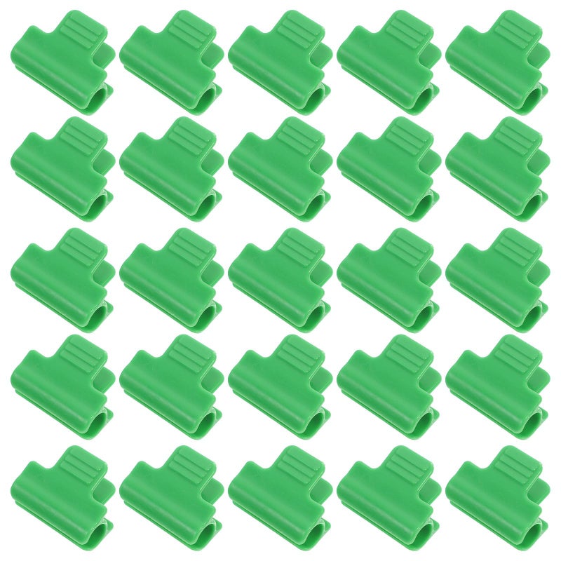 Green Plastic Greenhouse Film Clips 30pcs 11mm For Garden Hoops And Tarp Fixing - Image 2