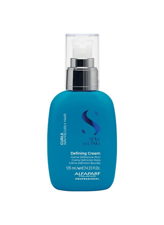 ALFAPARF MILANO Alfaparf Milano Semi Di Lino Curl Defining Cream - Hair Styling Curl Activator - Replenishes Hair Hydration with Flaxseed Oil & Vitamin E - Lightweight, Vegan Hair Care (4.23 oz)  - Image 1