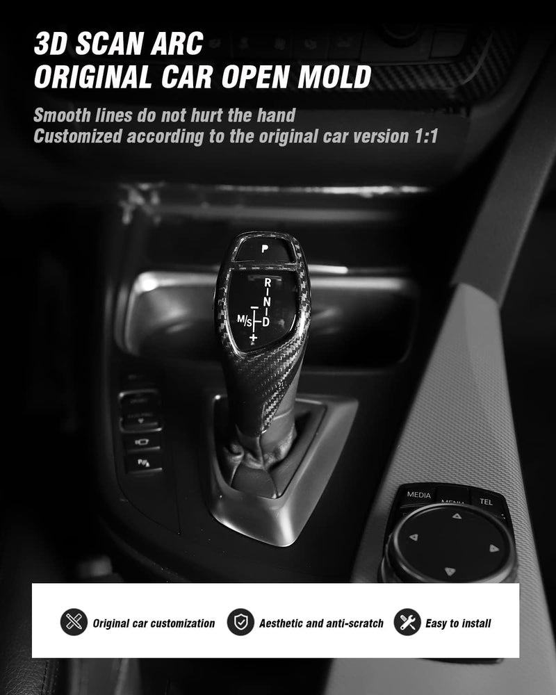 SHSBSCAR Carbon Fiber Shift Knob Cover for BMW - Image 3