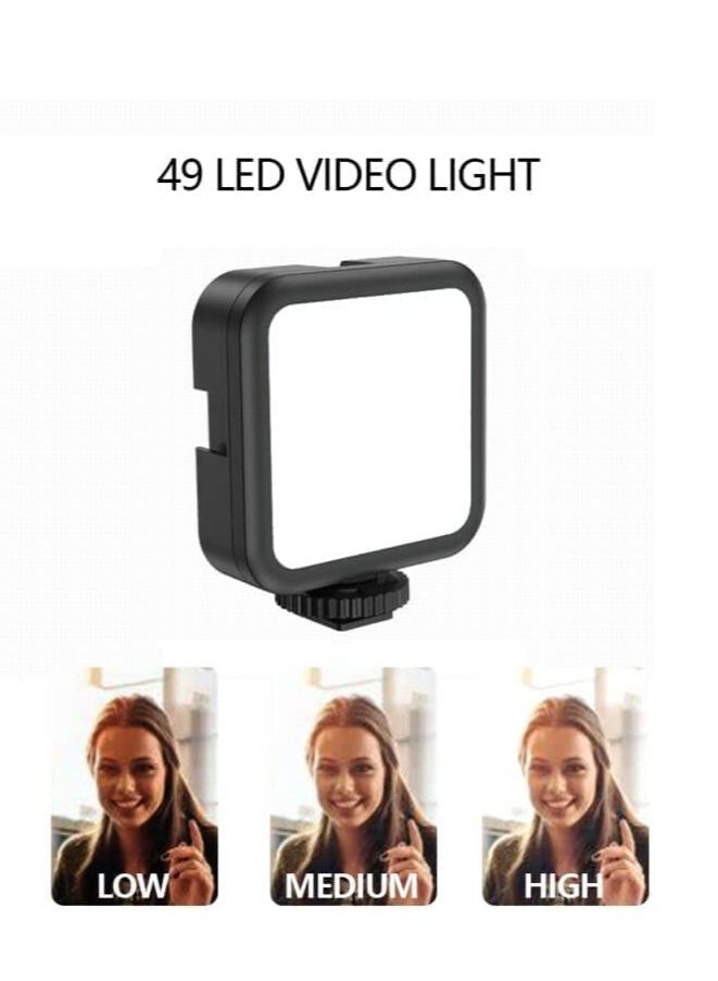 Smartphone & Camera Vlogging Studio Kits Video Shooting Photography Suit with Microphone LED Fill Light Mini Tripod - Image 3
