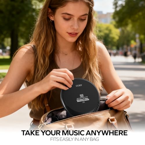 Coby Portable CD Player with FM Radio and 60-Second Anti-Skip Protection – Compact Walkman-Style Disc Player with LCD Display, Stereo Earbuds & USB Power – Ideal for Home, Travel & Car Use - Image 5