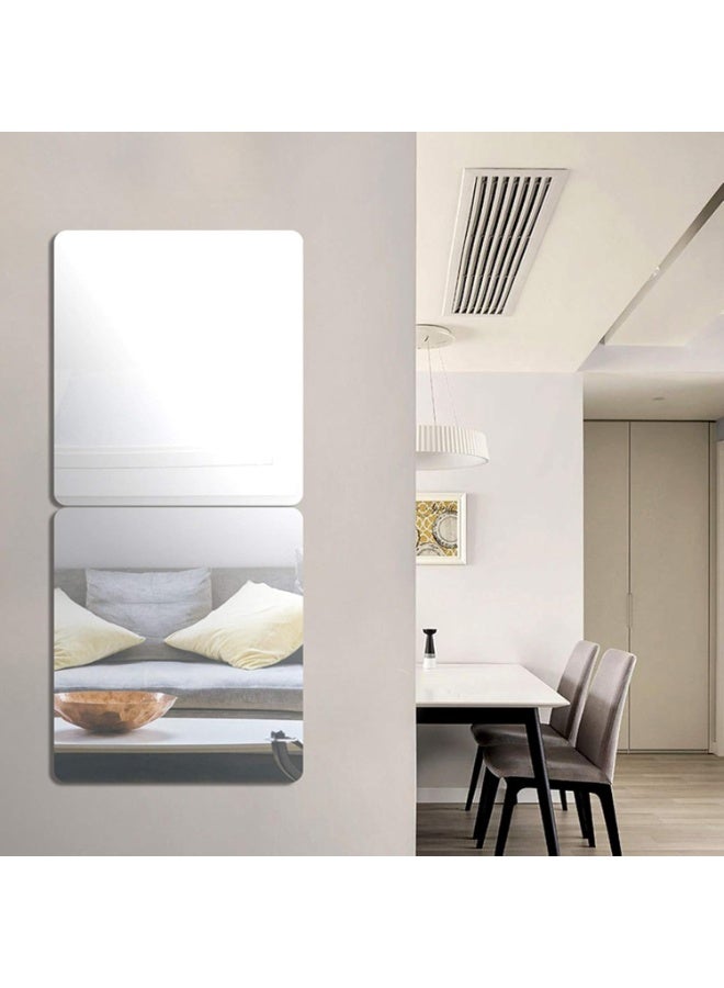 Acrylic Self Adhesive Mirror Sheet for Wall, Plastic Non Glass Sticky Child Safety Mirror Tiles for Wall Rectangle 8x12 inch, 1 Pcs - Image 5