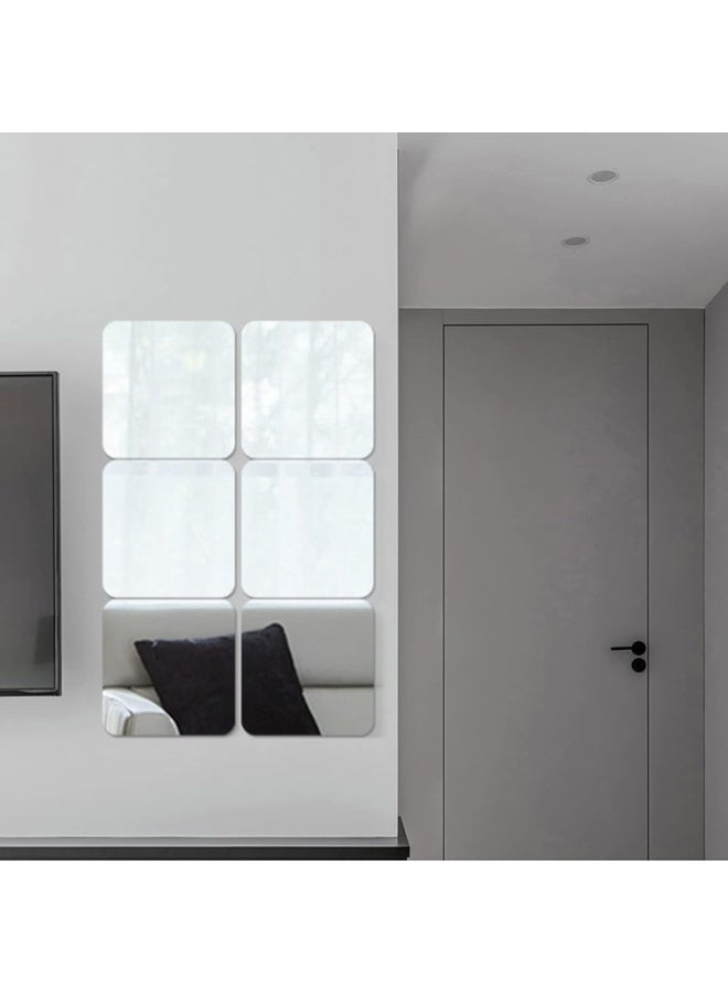 Acrylic Self Adhesive Mirror Sheet for Wall, Plastic Non Glass Sticky Child Safety Mirror Tiles for Wall Rectangle 8x12 inch, 1 Pcs - Image 2