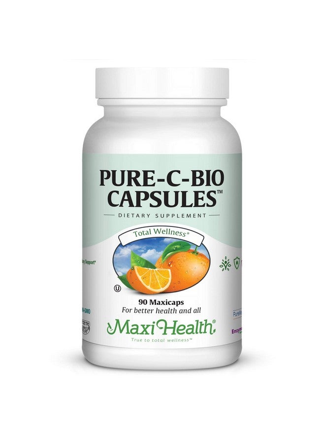 Maxi Health Maxi Health Pure Vitamin C - with Bioflavonoids - Immune & Capillary Support - 90 Capsules - Kosher  - Image 1