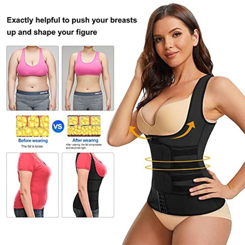 Waist Trainer Vest for Women Corset Trimmer Belt Slimming Body Shaper Tummy Control Cincher Workout Girdle - Image 2
