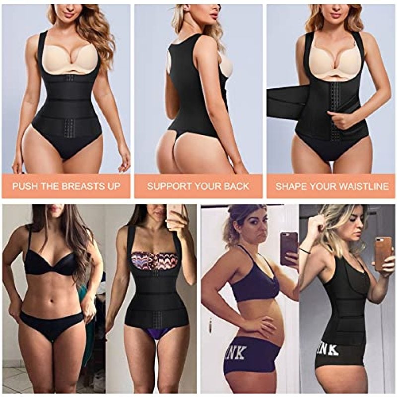 Waist Trainer Vest for Women Corset Trimmer Belt Slimming Body Shaper Tummy Control Cincher Workout Girdle - Image 5