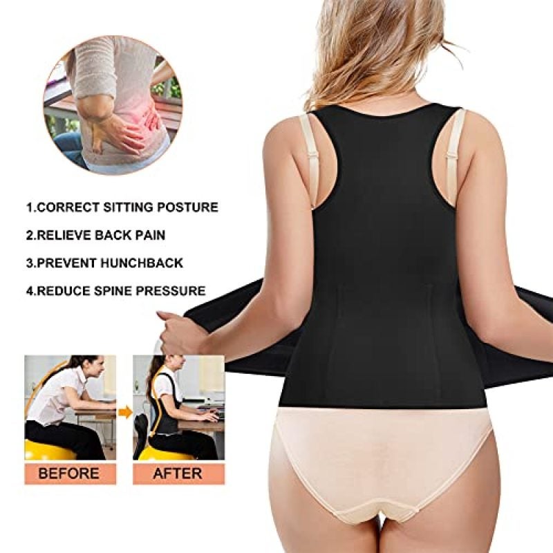 Waist Trainer Vest for Women Corset Trimmer Belt Slimming Body Shaper Tummy Control Cincher Workout Girdle - Image 4