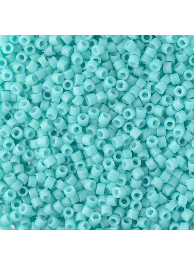 Miyuki Delica Seed Beads Bundle: Size 11/0, Green Turquoise Matte Opaque Palette Collection DB754, DB763, DB793-3 Tubes of 7.2 Grams ea - Image 4