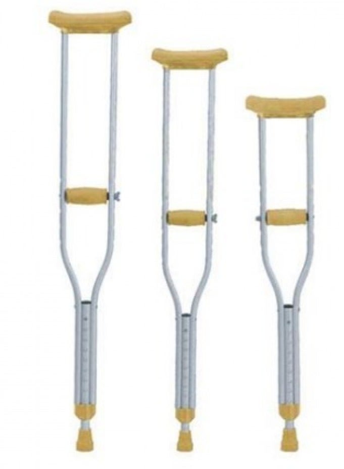 Generic Underarm Crutches, Aluminum Alloy Folding Crutches, Adjustable Height, Pack of 2  - Image 1