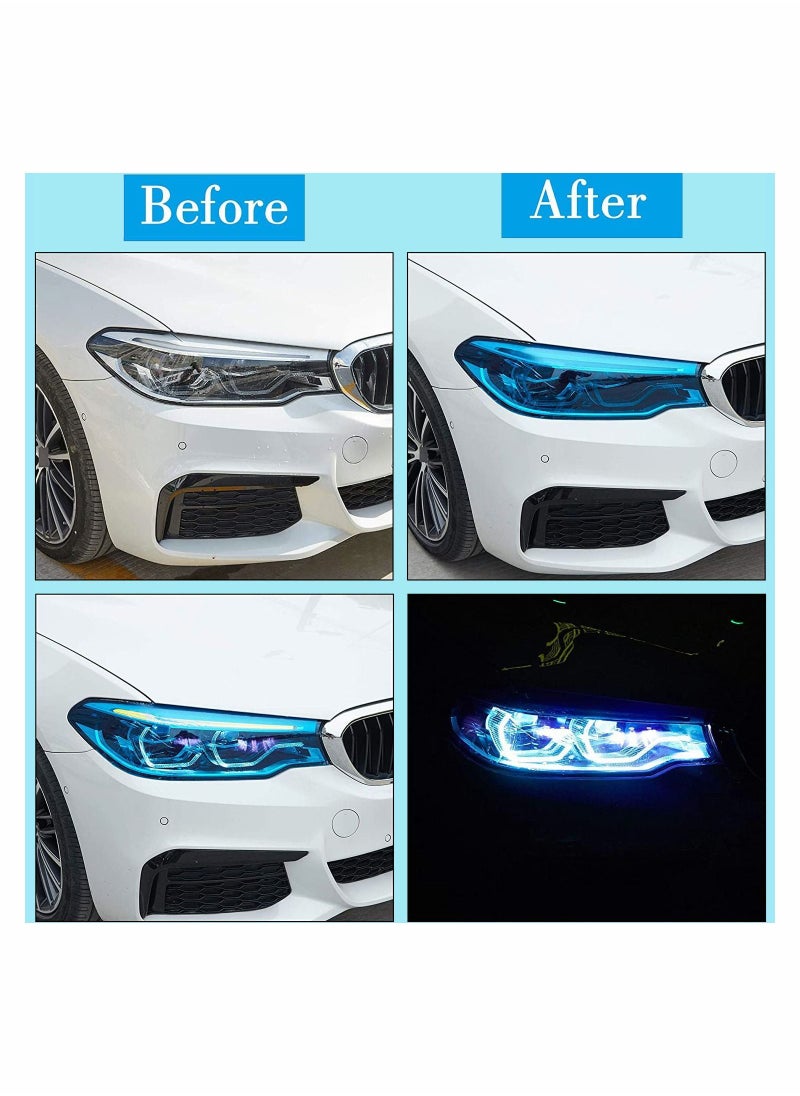 Y&D 11.8''x70.8'' Navy Blue Vinyl Film Self Adhesive Auto Car Tint for Headlight Taillight Fog Light  - Image 4